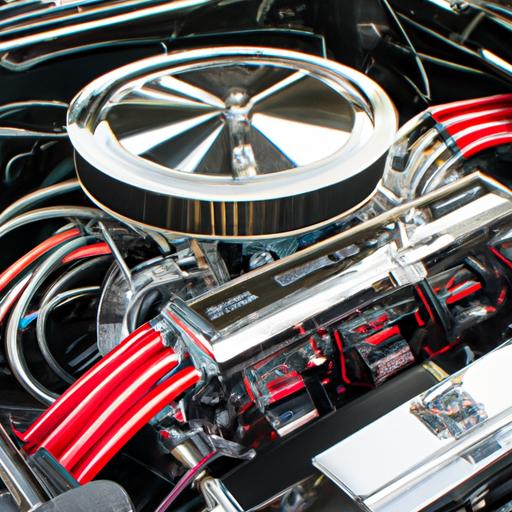 Powerhouse under the hood: The robust engine of a 1974 Ford Galaxie 500 ready to hit the road.