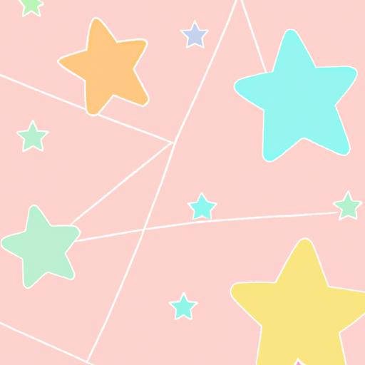 An adorable wallpaper with cute constellations and playful stars in pastel hues.