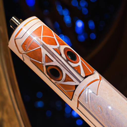 The Ahsoka Tano lightsaber replica at Galaxy's Edge showcases the attention to detail and authenticity of the Star Wars universe.
