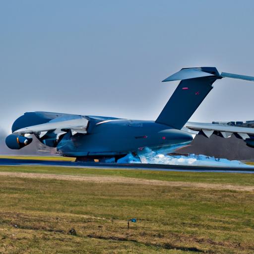 Captured in motion, the C5 Galaxy demonstrates its exceptional takeoff capabilities.
