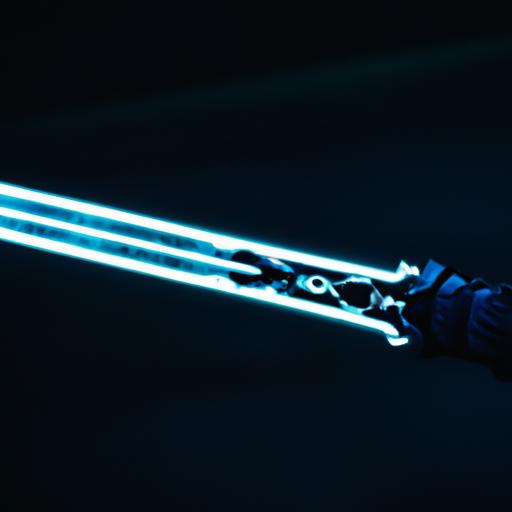 A Galaxy's Edge Legacy Lightsaber showcasing its exquisite craftsmanship and vibrant lightsaber blade.