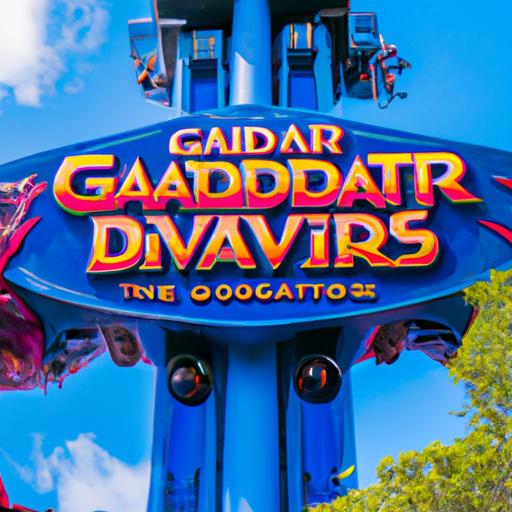 Brave riders face the challenge of the gravity-defying drop height on the Guardians of the Galaxy ride.