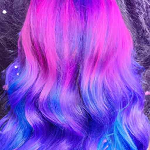 Channel your inner cosmic goddess with the mesmerizing galaxy unicorn hair color.