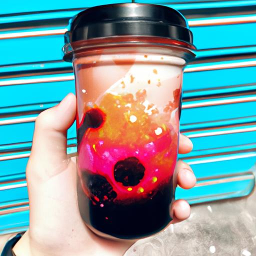 Savor the celestial taste of galaxy syrup in your bubble tea.