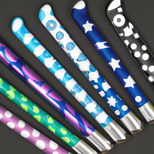 A display of golf galaxy putter grips showcasing the wide range of customization options available.