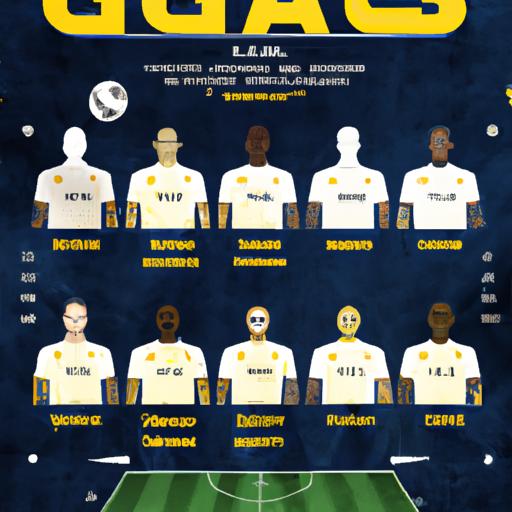 LA Galaxy's potential lineup formation for the game against Atlanta United comes to life in this digital artwork.