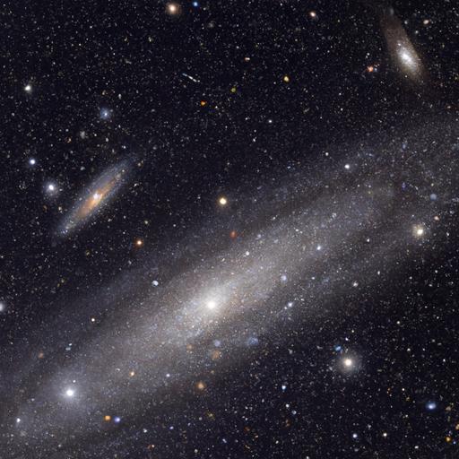 Diverse stars in the Andromeda Galaxy forming a breathtaking celestial tapestry.