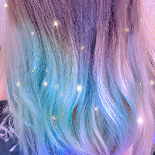 Channel your inner cosmic goddess with this enchanting galaxy hidden rainbow hair.