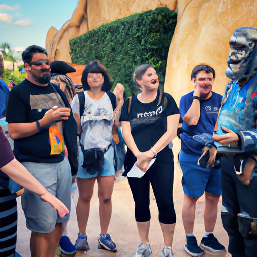 Visitors at Galaxy's Edge enjoying immersive interactions with their favorite characters.