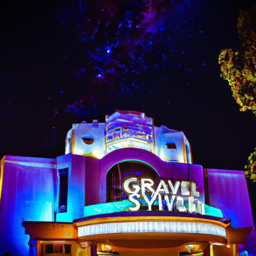 Experience the magic of movies under the starry sky at the Galaxy Mission Grove Theater.