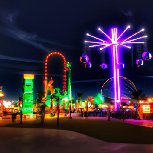 Experience the magic of Galaxy Park in North Las Vegas as the sun sets.