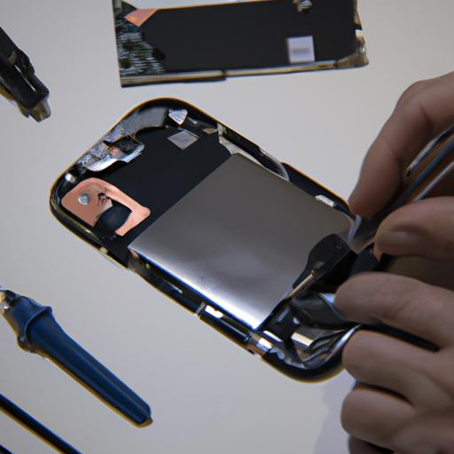A skilled technician performing a Galaxy S8 battery replacement