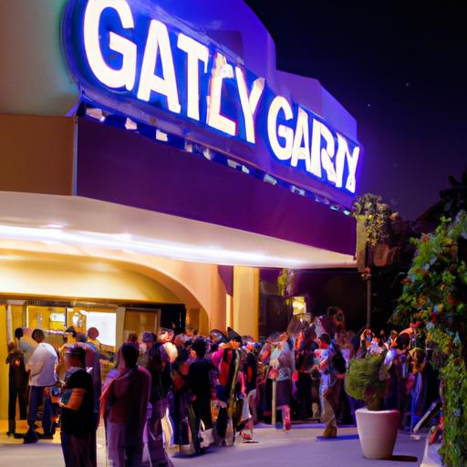 Excitement fills the air as movie enthusiasts gather outside Galaxy Theatre Mission Grove for an unforgettable movie night.