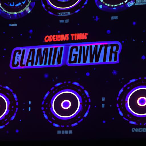 The high-tech control panel revealing the song list for Guardians of the Galaxy: Cosmic Rewind attraction.