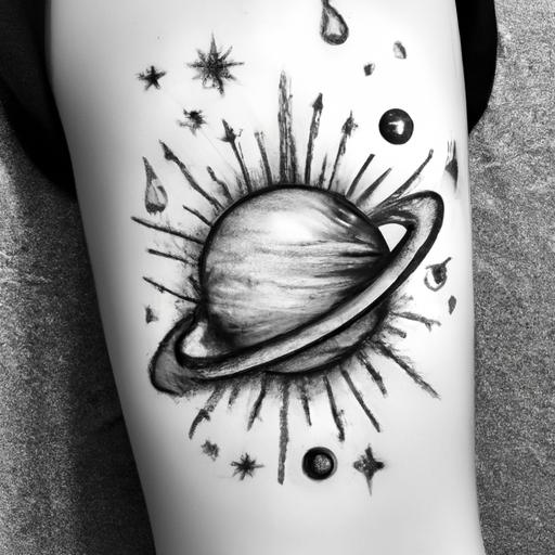 Unveiling the intricate beauty of black and white galaxy tattoos through skillful use of negative space