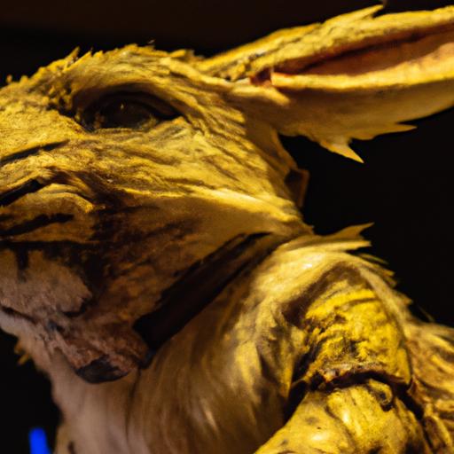 Get a closer look at the intricately designed floor rabbit from the Guardians of the Galaxy movies.