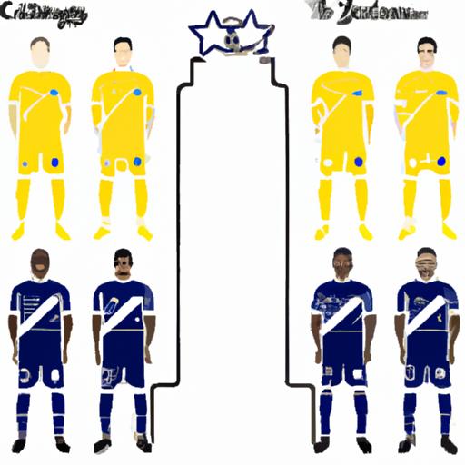 The star players from both teams, including their formations and positions, are showcased in this image.