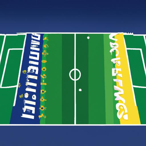 The LA Galaxy and Seattle Sounders team jerseys placed on opposite sides of a soccer field, underscoring the significance of team lineups in the upcoming clash.