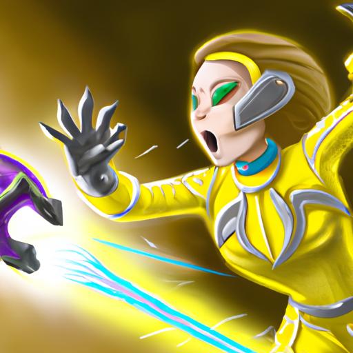 Witness the Lost Galaxy Yellow Ranger's fierce combat skills in action.