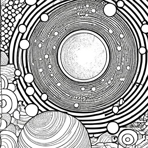 Embark on a cosmic adventure with this captivating galaxy trippy coloring page.