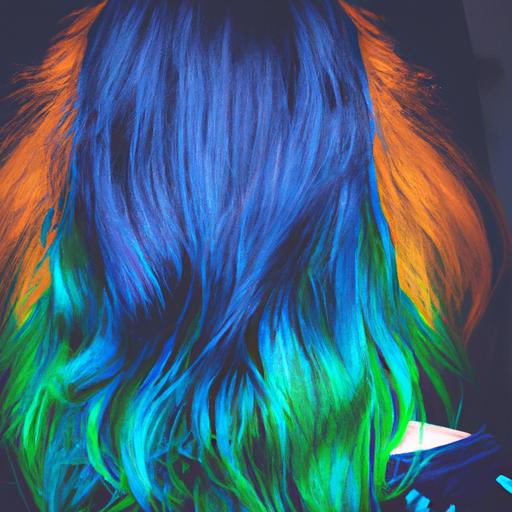 Unleash your inner enchantress with this captivating galaxy hidden rainbow hair.