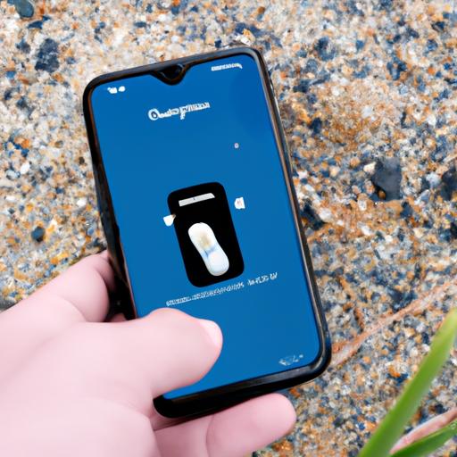 A person utilizing their smartphone to locate their misplaced Galaxy Buds case using a tracking app.