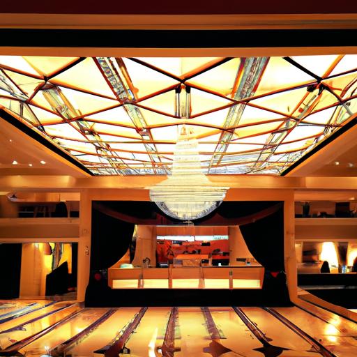 The opulent lobby of Regal UA Galaxy Theatre, immersing visitors in a world of sophistication and luxury.