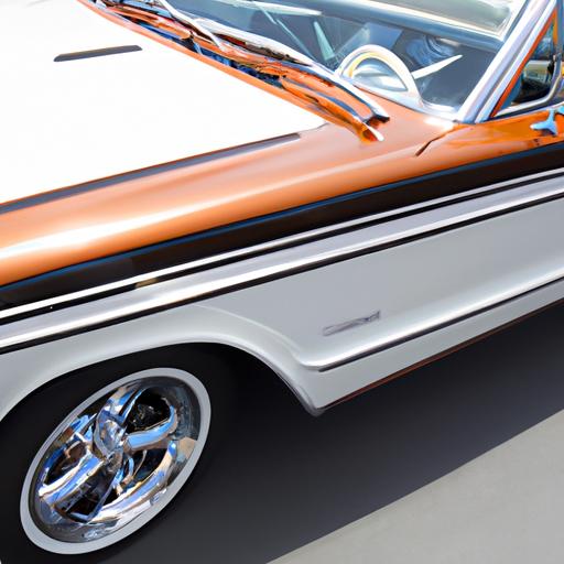 Witness the attention-grabbing allure of a fully restored 1963 Ford Galaxie Convertible at a prestigious classic car show.