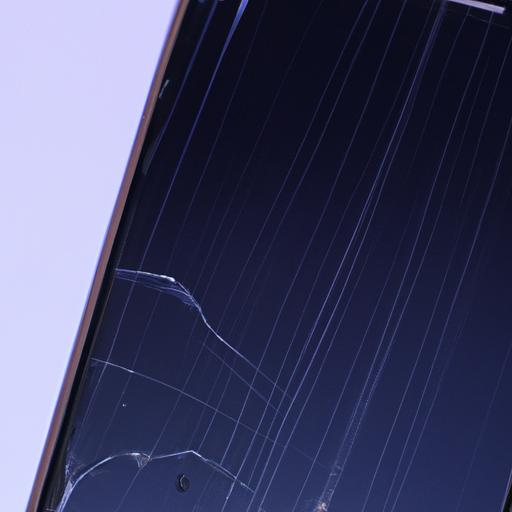 A shattered screen on a Samsung Galaxy A12 with visible cracks and black patches.