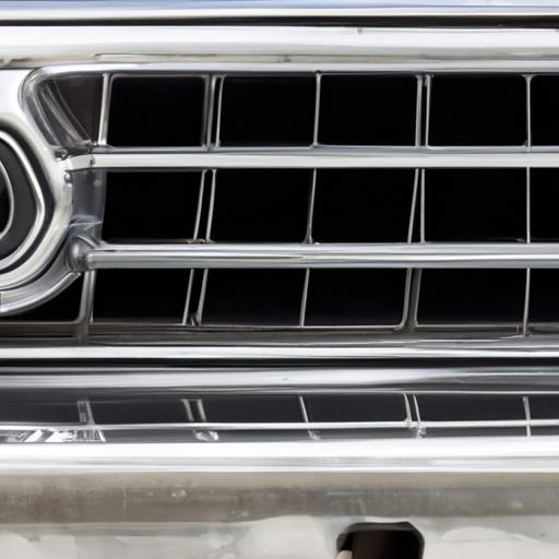 The intricate details of the 1967 Ford Galaxie 500's front grille, showcasing its timeless elegance.