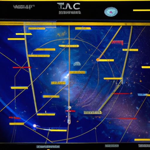 The intricate details of the Star Trek galaxy map interface, guiding starship captains on their intergalactic journeys.