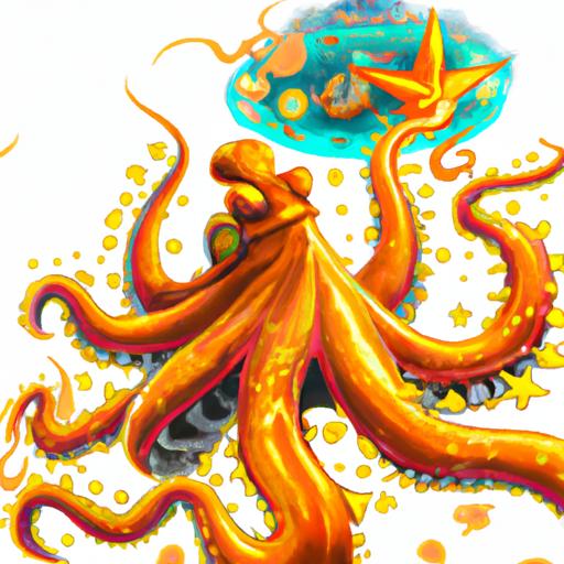 King Kaliente unleashes fiery tentacles as Mario tries to outmaneuver him.